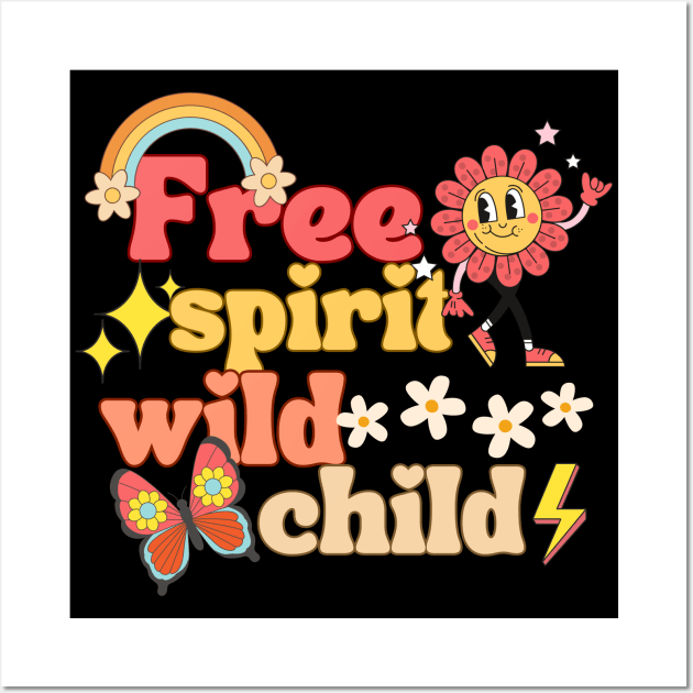 Free Spirit Wild Child Retro Wall Art by Annabelhut